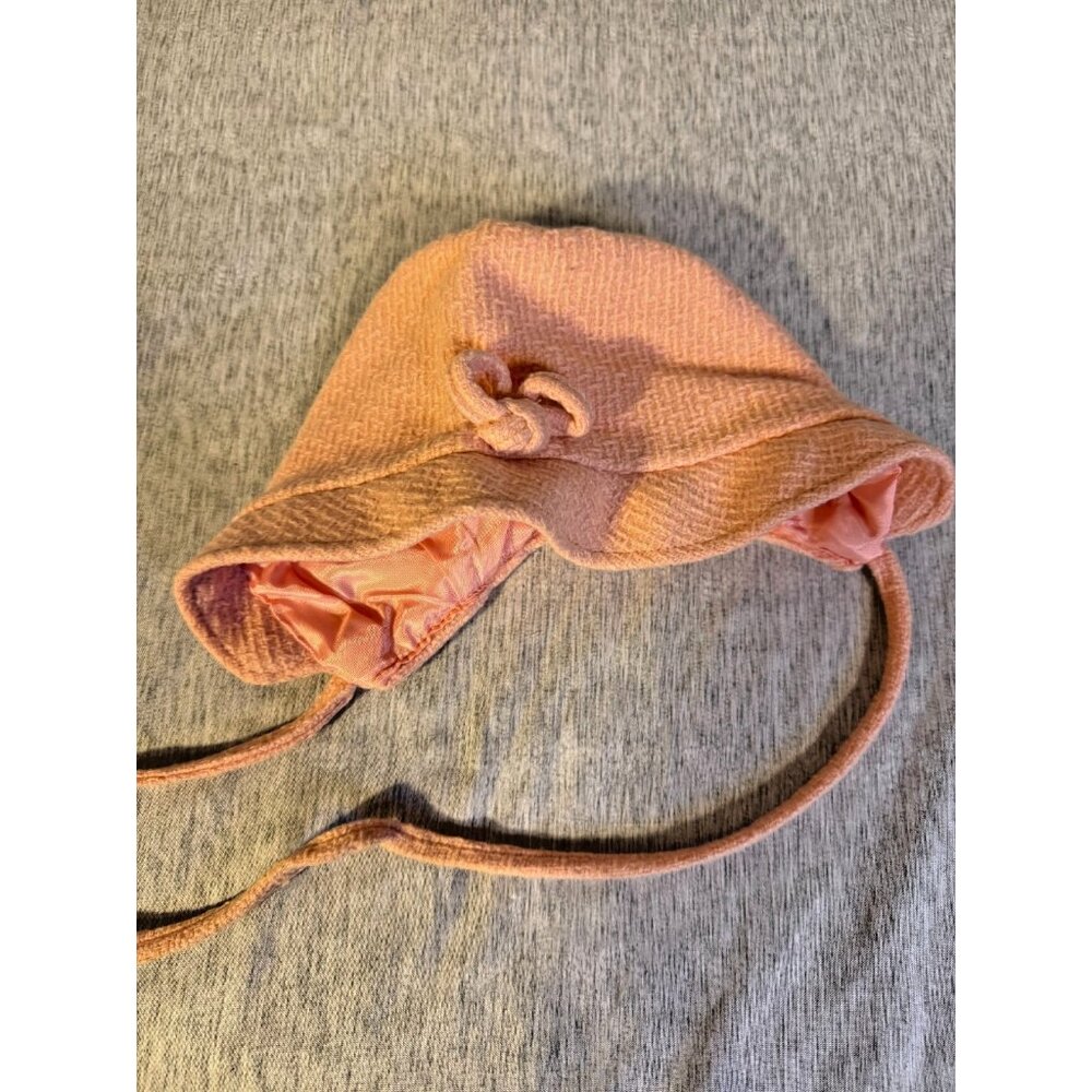 Tweed Pink Toddlers Girls Hat Sweet Bonnet Fancy Boutique